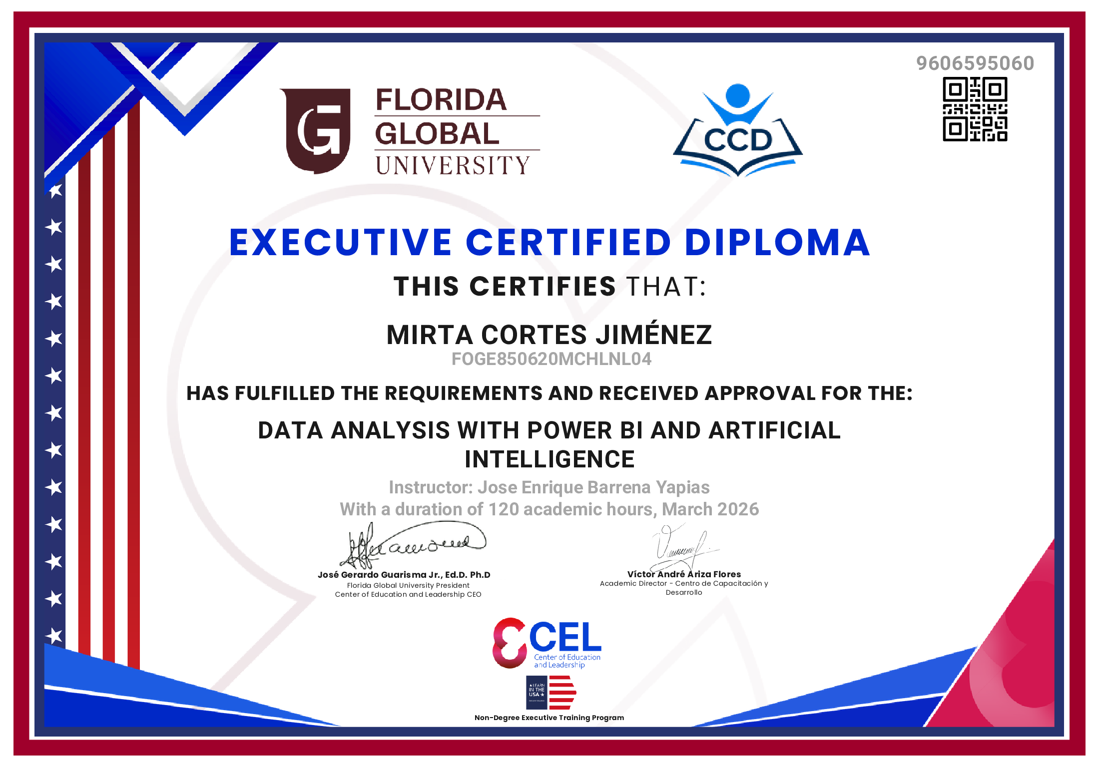Certificado de Florida Global University